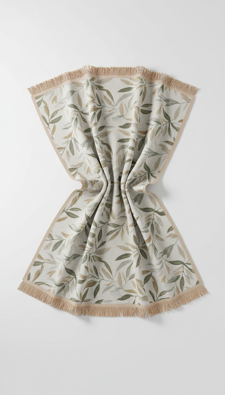 Olive Leaf Throw Blanket